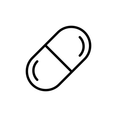 Beyaz arkaplan üzerinde izole edilmiş kapsül ve hap ikon vektör tasarım şablonları