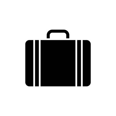 Suitcase simge vektör tasarım şablonları beyaz arkaplan üzerinde izole