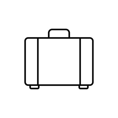 Suitcase simge vektör tasarım şablonları beyaz arkaplan üzerinde izole