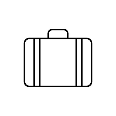 Suitcase simge vektör tasarım şablonları beyaz arkaplan üzerinde izole