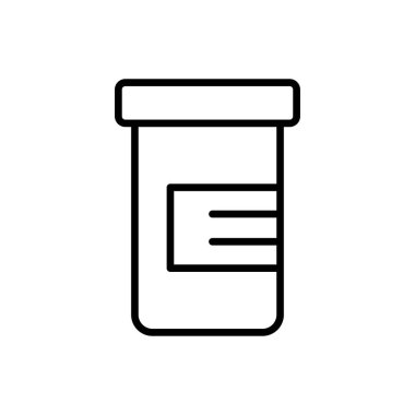 Beyaz arkaplanda izole edilmiş hap şişesi ikon vektör tasarım şablonları