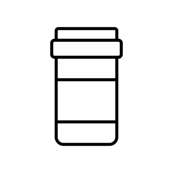 Plantillas Diseño Vectores Icono Botella Píldora Aislado Sobre Fondo Blanco — Vector de stock