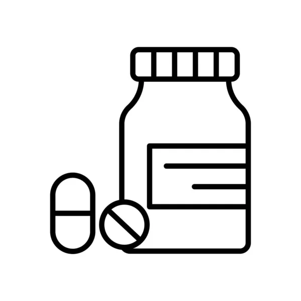 Pill Bottle Icon Vector Design Template Isolated White Background — 스톡 벡터