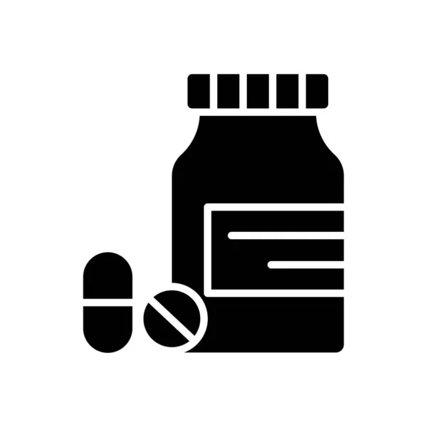 Pill Bottle Icon Vector Design Templates Isolated White Background — Stock Vector