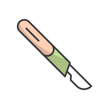 Neşter simgesi vektör tasarım şablonları beyaz arkaplanda izole edildi