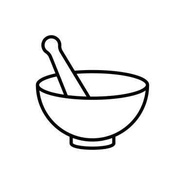 Havan ve Pestle ikon vektör tasarım şablonları basit ve modern