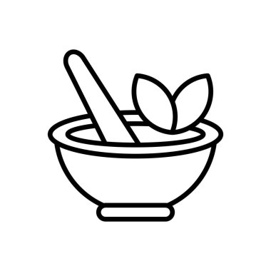 Havan ve Pestle ikon vektör tasarım şablonları basit ve modern