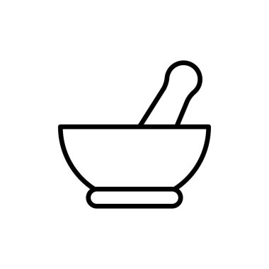 Havan ve Pestle ikon vektör tasarım şablonları basit ve modern