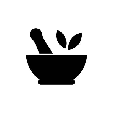 Havan ve Pestle ikon vektör tasarım şablonları basit ve modern