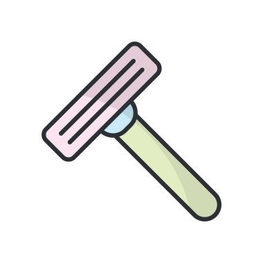 Güvenlik jileti simgesi vektör tasarım şablonları beyaz arkaplanda basit ve modern izole