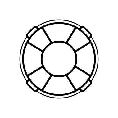 Lifebuoy simge vektör tasarım şablonları beyaz arkaplan üzerinde basit ve modern izole