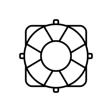 Lifebuoy simge vektör tasarım şablonları beyaz arkaplan üzerinde basit ve modern izole