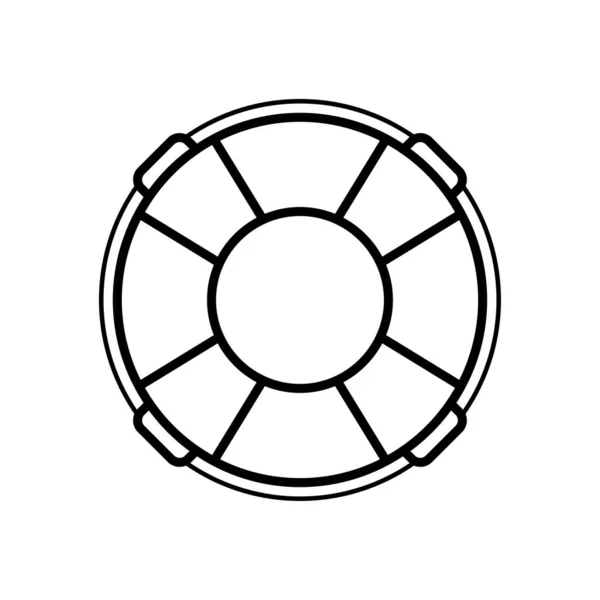 ライフブイのアイコンベクトルデザインテンプレート白の背景にシンプルでモダンな絶縁 — ストックベクタ