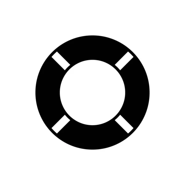 Lifebuoy Simge Vektör Tasarım Şablonları Beyaz Arkaplan Üzerinde Basit Modern — Stok Vektör