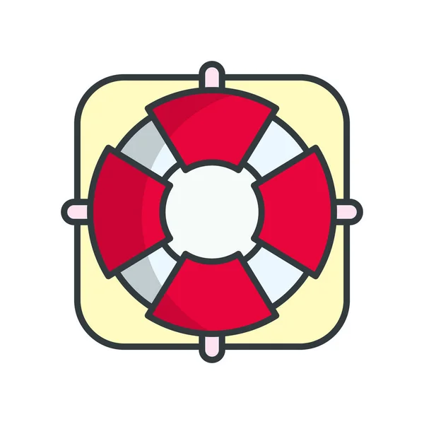 Lifebuoy Εικονίδιο Διάνυσμα Πρότυπα Σχεδιασμού Απλό Και Σύγχρονο Απομονωμένο Λευκό — Διανυσματικό Αρχείο