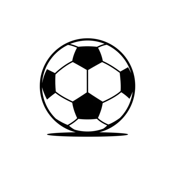 Ποδόσφαιρο Εικονίδιο Διάνυσμα Πρότυπα Σχεδιασμού Απομονωμένο Λευκό Φόντο — Διανυσματικό Αρχείο