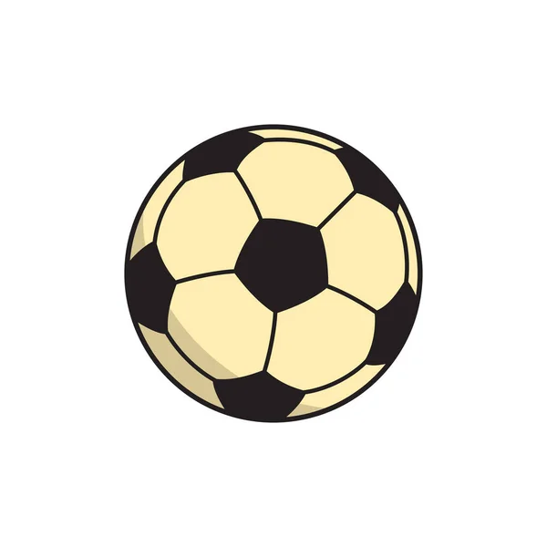 Modello Disegno Vettoriale Icona Pallone Calcio Isolato Sfondo Bianco — Vettoriale Stock
