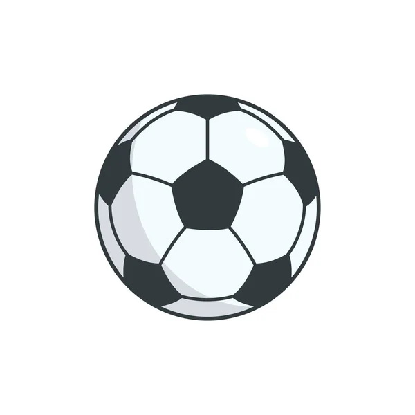 白い背景に隔離されたサッカーボールのアイコンベクトルデザインテンプレート — ストックベクタ