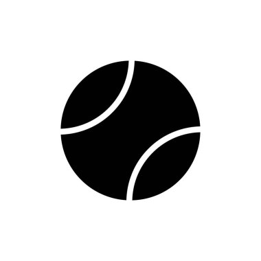 Beyaz arkaplanda izole edilmiş Tenis Topu ikon vektör tasarım şablonları