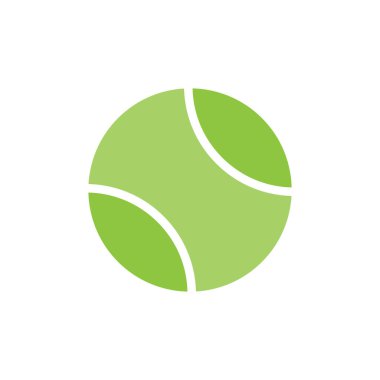 Beyaz arkaplanda izole edilmiş Tenis Topu ikon vektör tasarım şablonları