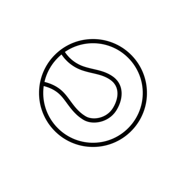 白い背景に隔離されたテニスボールのアイコンベクトルデザインテンプレート — ストックベクタ