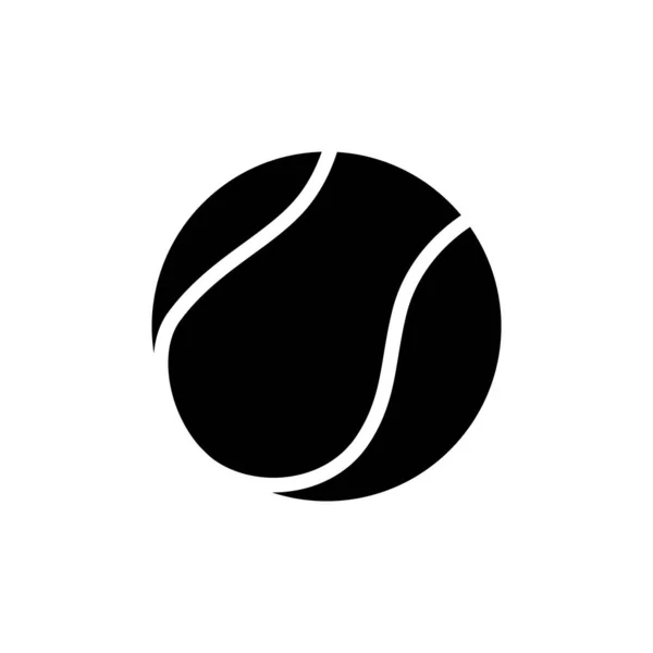 테니스볼 아이콘 백지에 템플릿 — 스톡 벡터