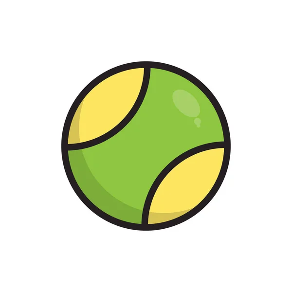 Dimensjoneringsmaler Tennisball Som Isolert Hvit Bakgrunn – stockvektor