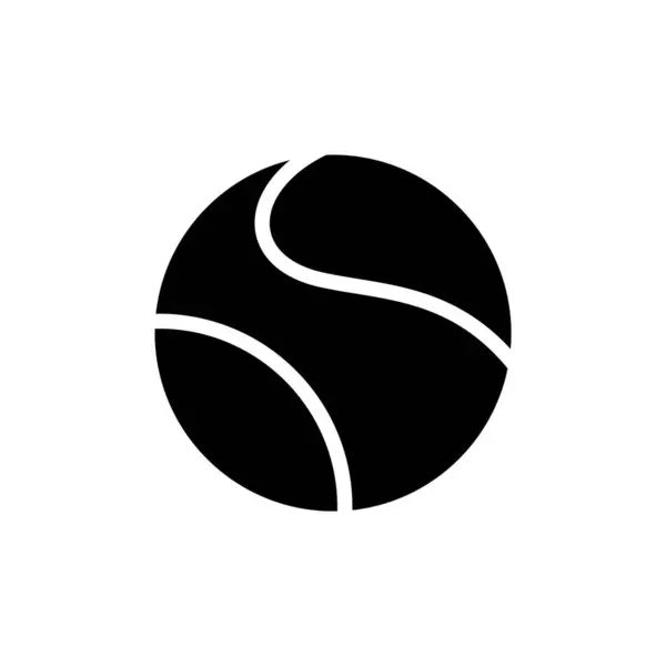 Templat Desain Vektor Ikon Tenis Ball Diisolasi Pada Latar Belakang - Stok Vektor