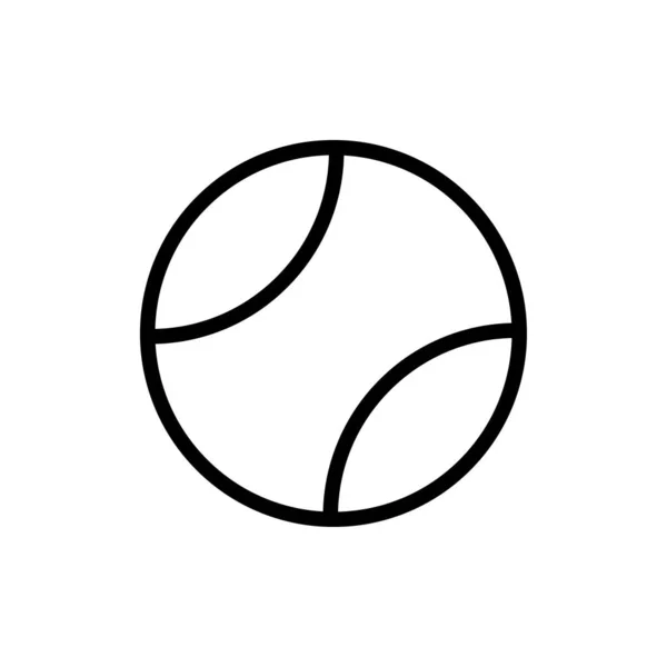 Beyaz Arkaplanda Izole Edilmiş Tenis Topu Ikon Vektör Tasarım Şablonları — Stok Vektör
