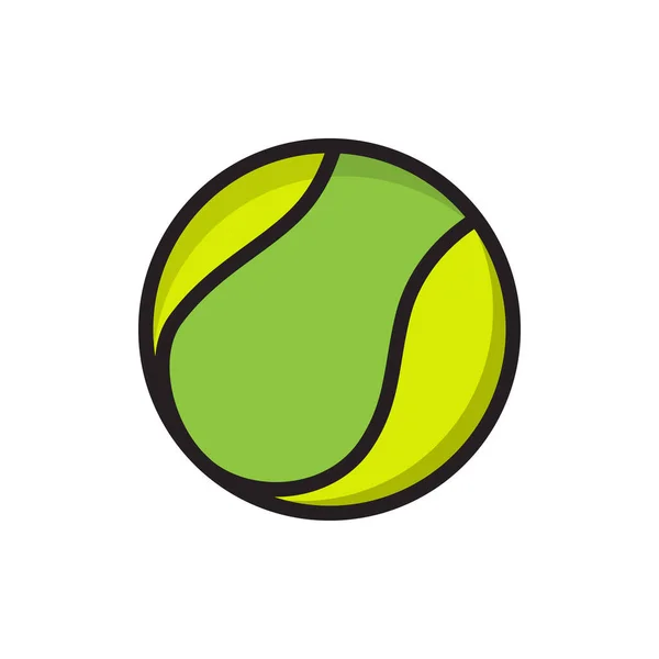 Tennis Ball Pictogram Vector Ontwerp Sjablonen Geïsoleerd Witte Achtergrond — Stockvector