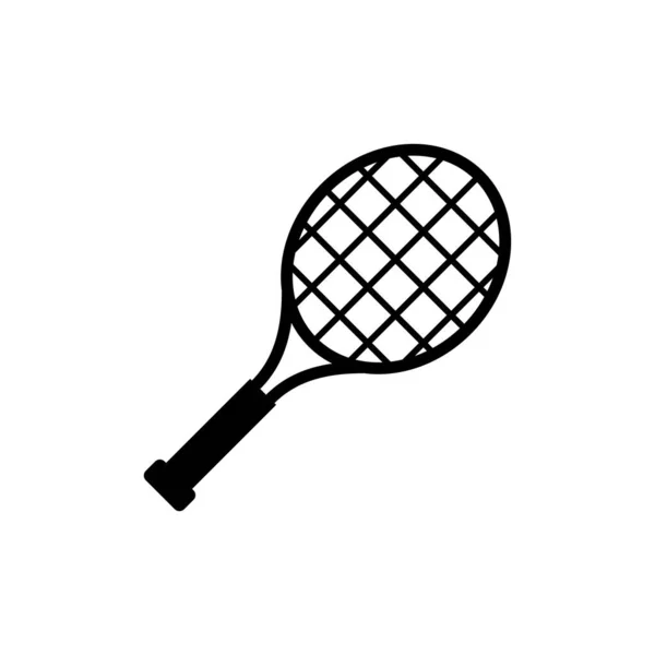 Εικονίδιο Racket Tennis Διανυσματικά Πρότυπα Σχεδιασμού Απομονωμένα Λευκό Φόντο — Διανυσματικό Αρχείο