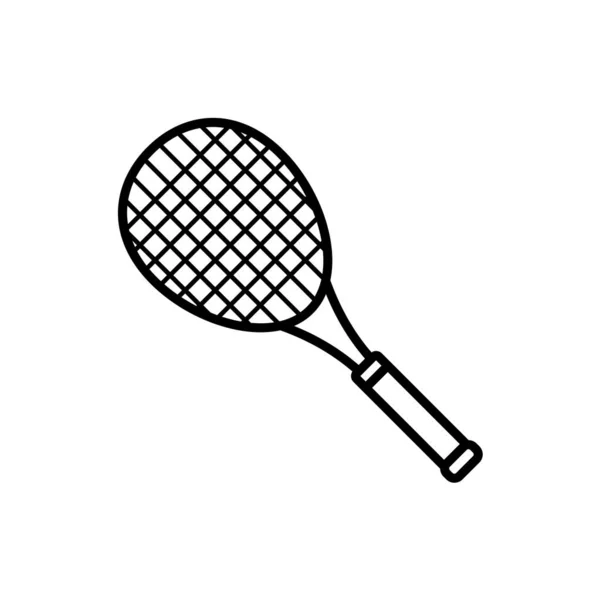 Raquette Modèle Vectoriel Icône Tennis Isolé Sur Fond Blanc — Image vectorielle