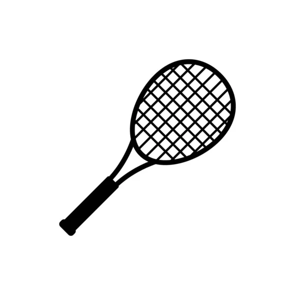 基于白色背景的球拍网球图标矢量设计模板 — 图库矢量图片