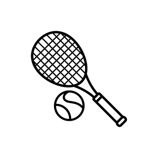 Ракетка Тенісна Іконка Векторний Дизайн Шаблони Ізольовані Білому Тлі — стоковий вектор