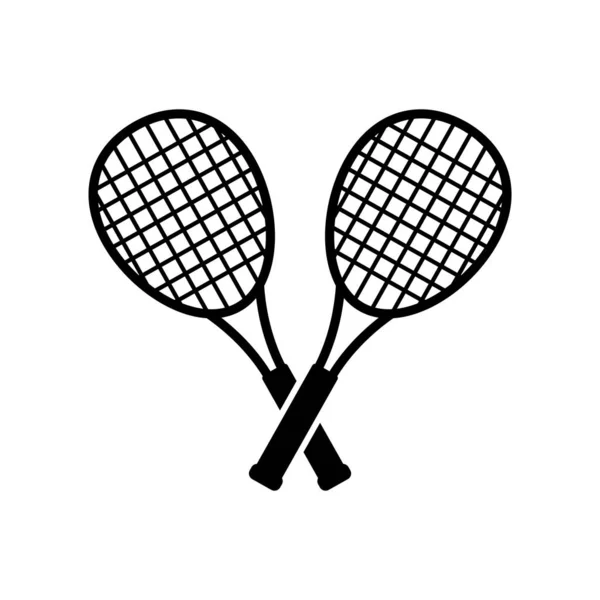 Racket Tennis Icoon Vector Ontwerp Sjablonen Geïsoleerd Witte Achtergrond — Stockvector