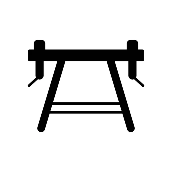 Pracovní Stůl Ikona Vektor Design Šablony Jednoduché Moderní Izolované Bílém — Stockový vektor