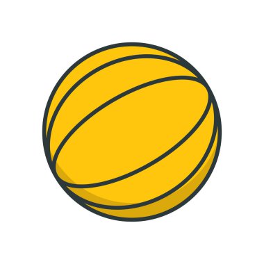 Basketbol ikonu vektör tasarım şablonları beyaz arkaplan üzerinde basit ve modern izole