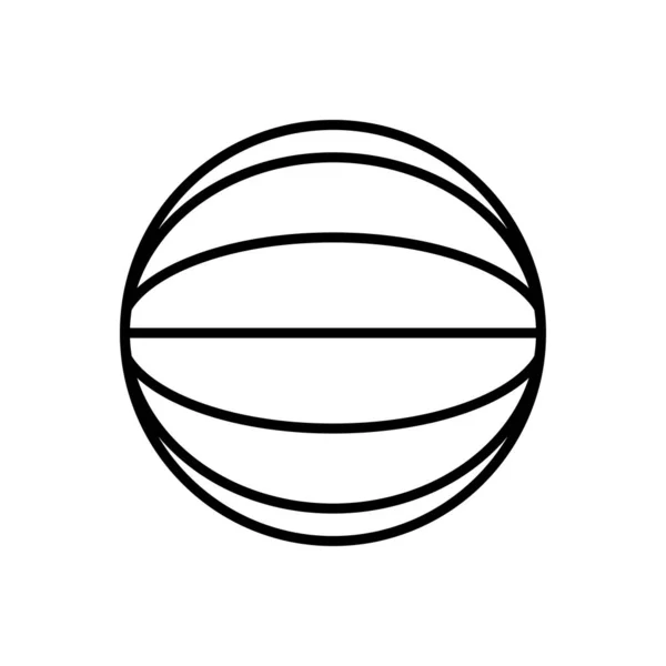 篮球图标向量设计模板简单 独立于白色背景 — 图库矢量图片