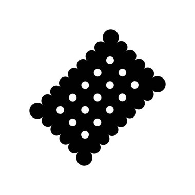 Bisküvi krakeri simgesi vektör dizayn şablonları beyaz arkaplan üzerinde izole