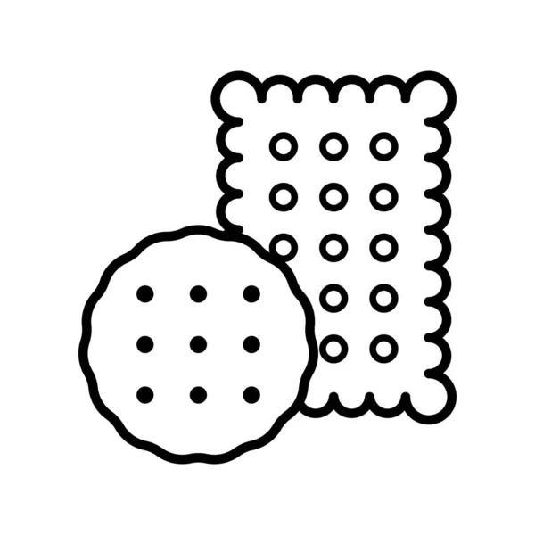 Шаблоны Дизайн Иконок Печенья Белом Фоне — стоковый вектор