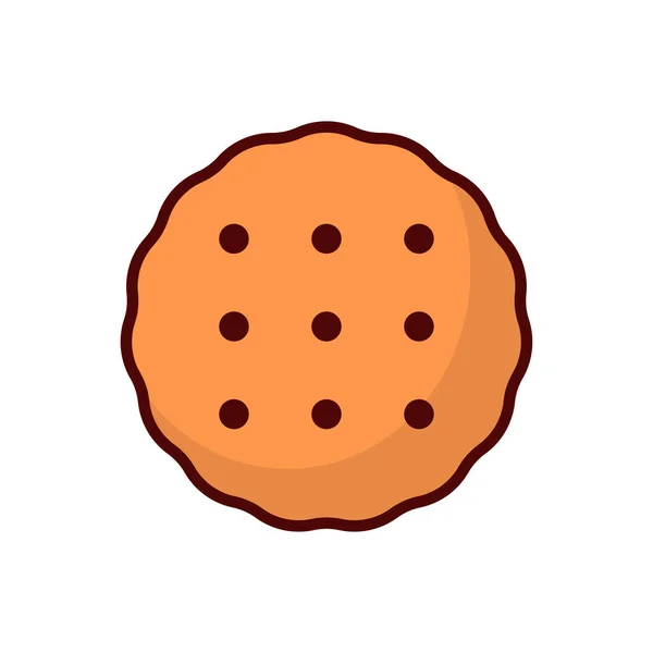 Biscuit Cracker Icône Vectoriel Modèles Conception Isolés Sur Fond Blanc — Image vectorielle