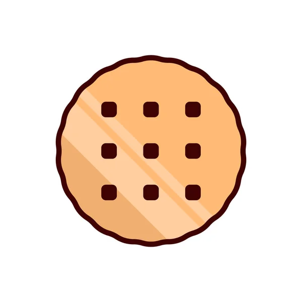Biscoito Cracker Ícone Vetor Modelos Design Isolado Fundo Branco — Vetor de Stock