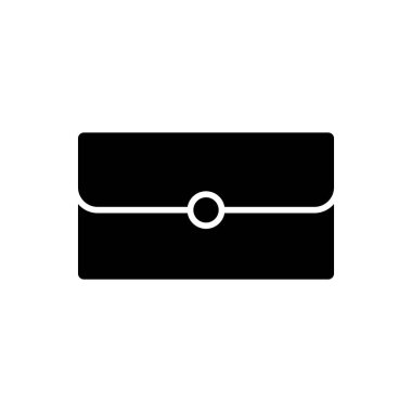 Beyaz arkaplanda debriyaj çantası ikon vektör tasarım şablonları izole