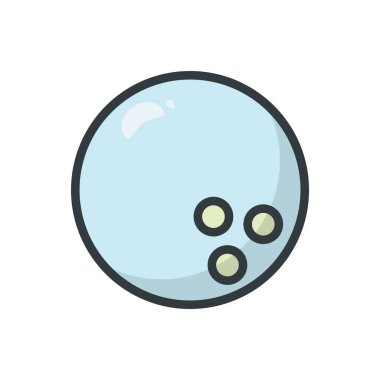 Bowling Topu simge vektör dizayn şablonları beyaz arkaplan üzerinde izole