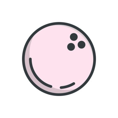 Bowling Topu simge vektör dizayn şablonları beyaz arkaplan üzerinde izole