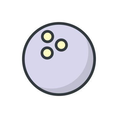 Bowling Topu simge vektör dizayn şablonları beyaz arkaplan üzerinde izole