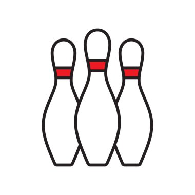 Bowling Vurucu Zafer simgesi vektör tasarım şablonları basit ve zarif konsept