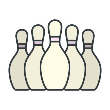 Bowling Vurucu Zafer simgesi vektör tasarım şablonları basit ve zarif konsept