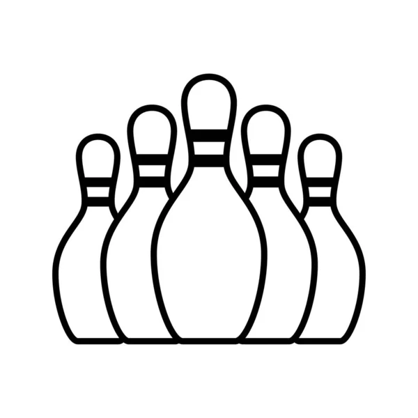 Bowling Impressionante Vitória Ícone Vetor Modelos Design Conceito Simples Elegante — Vetor de Stock
