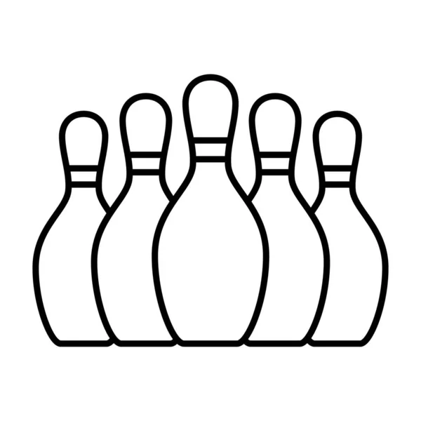 Bowling Impressionante Vitória Ícone Vetor Modelos Design Conceito Simples Elegante — Vetor de Stock
